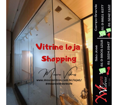 VITRINE VIDRO FIXO SHOPPING